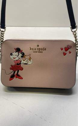 Kate Spade X Disney Minnie Mouse Double Zip Small Shoulder Bag Pink