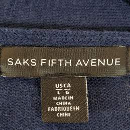 Saks Fifth Avenue Women Navy Blue Cardigan L alternative image