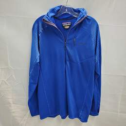 Patagonia Blue Quilted Half Zip Pullover Hoodie Men's Size XL