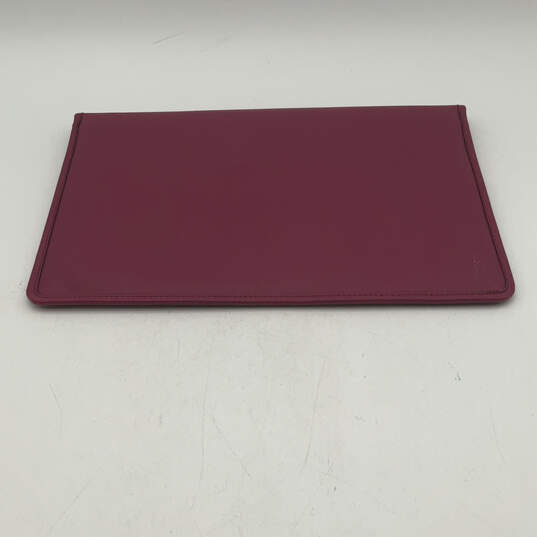 Womens Purple Leather Flap Laptop Envelope Clutch Purse image number 2