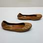 Authenticated Lanvin Brown Patent Leather Women's Ballet Flats image number 3