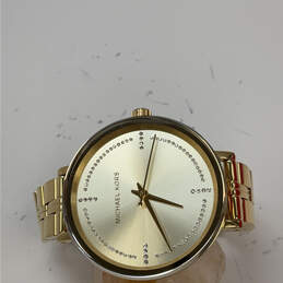 Designer Michael Kors Gold-Tone Bridgette Round Dial Analog Wristwatch