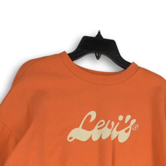 Levi's Womens Coral Round Neck Long Sleeve Pullover Sweatshirt Size Large image number 3