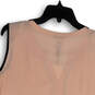 NWT Womens Pink Black Sleeveless Split Neck Pullover Blouse Top Size Large image number 1
