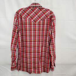 Pendleton Frontier Western Red Plaid Long Sleeve Shirt Size SM alternative image