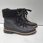 Land's End Women's Black Leather Lace-Up Boots Size 8B image number 4