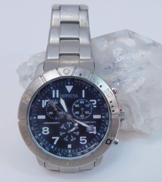 Men's Invicta Swiss Model No. 5746 Titanium & Stainless Steel Chronograph Watch image number 2