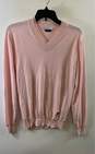 Versace Collection Men's Pink V-Neck Sweater- S image number 1