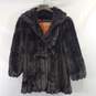 Jordache Women Black Faux Fur Coat Sz 15/16 image number 1