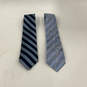 NWT Lot of 2 Mens Multicolor Striped Silk Adjustable Designer Neckties image number 3