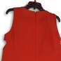 Womens Red Sequins Tie Neck Sleeveless Back Zip A-Line Dress Size 10 image number 4
