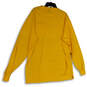 Mens Yellow Regular Fit Crew Neck Long Sleeve Pullover T-Shirt Size XL image number 4