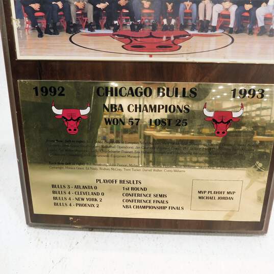 1992-1993 Chicago Bulls NBA Champions Wall Plaque Jordan Pippen image number 4