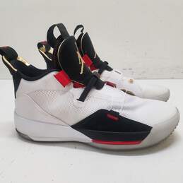Nike Air Jordan XXXIII Future of Flight White, Black, Red Sneakers AQ8830-100 Size 12