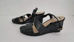 Cole Hann Black Wedge Sandals Size 6.5B