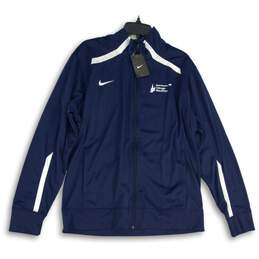 NWT Nike Mens Blue Bank Of America Chicago Marathon Full-Zip Track Jacket Size L