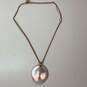 Designer RLM Studio Gold-Tone Link Chain Rose Gold Pendant Necklace image number 2