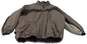 Mens Brown Long Sleeve Pockets Full Zip Activewear Sport Coat Size Large image number 2