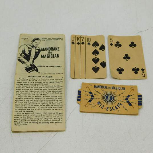 Vintage 1949 Mandrake The Magician Magic Kit And Extras image number 4