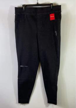 Spanx Black Distressed Stretch Jeans - Size 2X