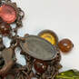 Designer Liz Palacios Gold-Tone Chain Multicolor Crystal Statement Necklace image number 4