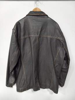 Territory Ahead Brown Leather Jacket Men's Size XXL alternative image
