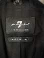 7 For All Mankind Women Black Trench Coat L image number 3