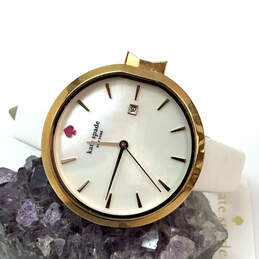 Designer Kate Spade KSW1270 Gold-Tone White Dial Date Analog Wristwatch