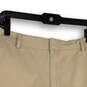 NWT Mens Beige Flat Front Slash Pocket Stretch Classic Chino Shorts Size 16 image number 3
