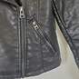 Top Shop Women's Black Leather Jacket SZ 2 NWT image number 4