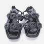 Tory Burch Women's Freya Eyelet Fringe Navy Patent Slingback Sandals Size 9.5 image number 1