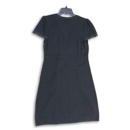 Nanette Lepore Womens Black Surplice Neck Cap Sleeve Sheath Dress Size L alternative image