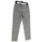 NWT Womens Black White Houndstooth Zip Pockets Ankle Pants Size Medium image number 2