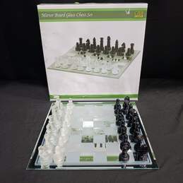 CHH Games Mirror Board Glass Chess Set