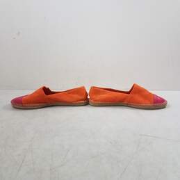 Tory Burch Orange & Pink Leather Espadrille Flats WM Size 10 M alternative image