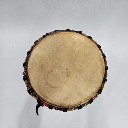 Unbranded Pair of Wooden Rope-Tuned Djembe Drums (Set of 2) image number 5