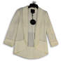 NWT Womens White 3/4 Sleeve Shawl Collar Open Front Blazer Size Small image number 1