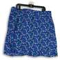 NWT Loft Womens Blue Floral Flat Front Ruffle Back Zip Wrap Skirt Size 16 image number 2