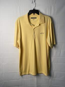 Greg Norman Play Dry Mens Yellow Golf Shirt Size L/G