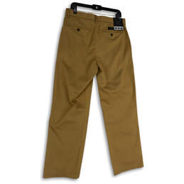NWT Mens Tan Flat Front Relaxed Fit Straight Leg Chino Pants Size 32/32 alternative image