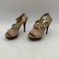 Michael Kors Womens Beige High Stiletto Heels Slingback Sandals Size 5 image number 2