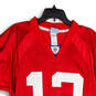 Mens Red White Green Bay Packers Aaron Rodgers #12 Football Jersey Size M image number 3