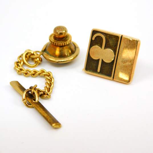 10K Yellow Gold Service Pin 3.1g image number 2