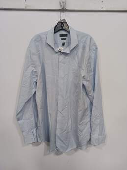 Calvin Klein Slim Fit Non Iron Blue Button Up Shirt Size 17.5/36-37 NWT