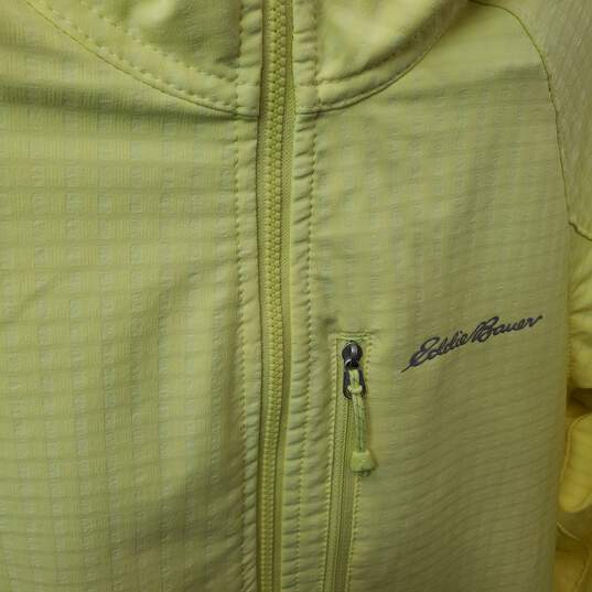 Women's Yellow Eddie Bauer Hooded Windbreaker Jacket Size TS image number 4