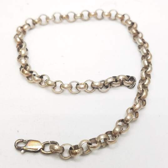 Sterling Silver Rolo Chain 11" Anklet 17.6g image number 3
