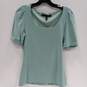 Women's Ribbed Puff Sleeve Blouse Sz XS image number 1