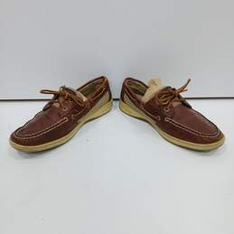 Sperry Top-Sider Women's Tan Leather Boat Deck Shoes Size 7 alternative image