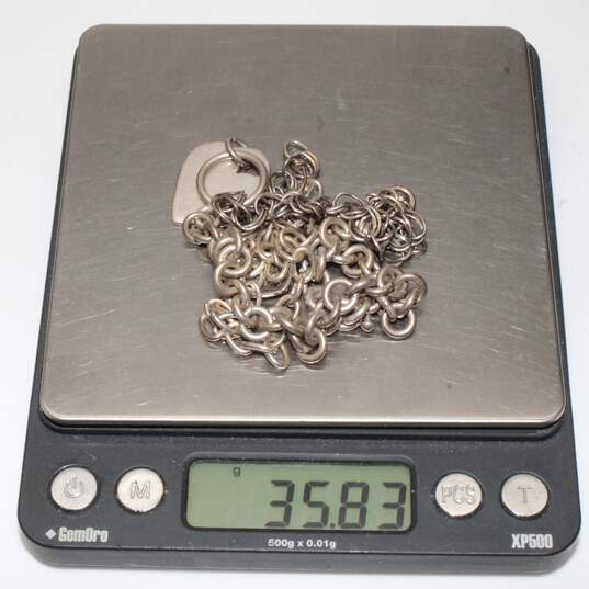 Bundle of 3 Sterling Silver Chain Bracelets - 35.83g image number 5