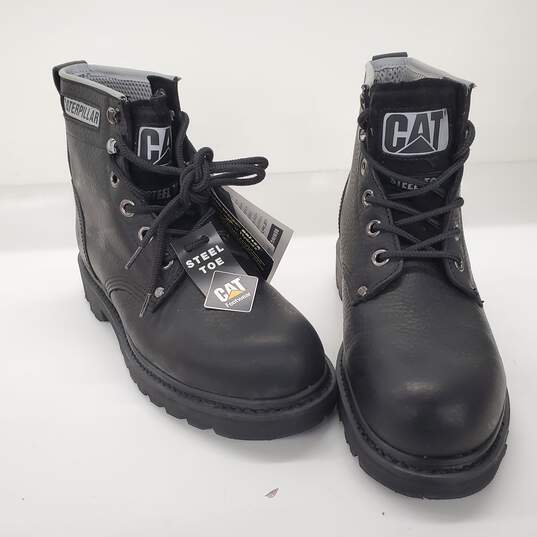 CAT Remington 6in Steel Toe Black Work Boots Men's Size 7 image number 4